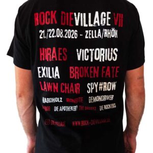 Rock DieVillage Festival Shirt 2026 – Skull (Front & Back Print)